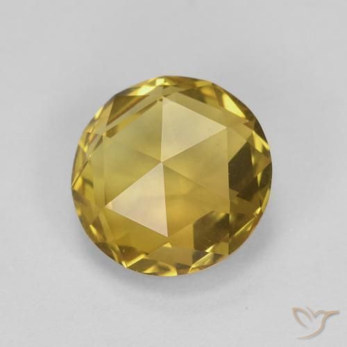 1.77克拉天然黄水晶，圆形的，VVS