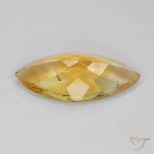 5.63克拉天然黄水晶，榄尖形，VVS-VS