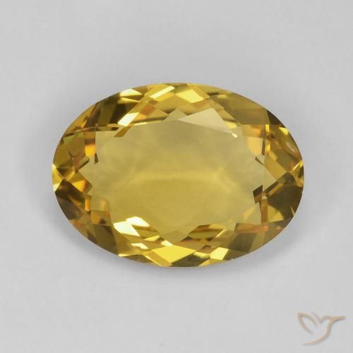 5.41ct 天然 金橙 黄水晶, 椭圆形, VS