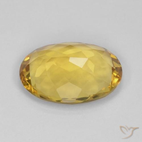 5.41克拉天然黄水晶，椭圆形，VS