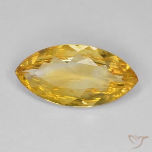 5.64克拉天然黄水晶，榄尖形，VVS