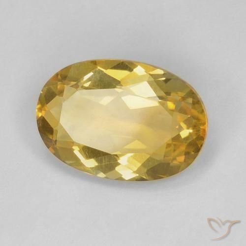 3.80克拉天然黄水晶，椭圆形，VVS