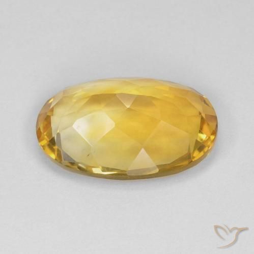 3.80克拉天然黄水晶，椭圆形，VVS