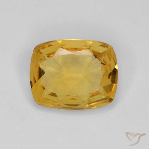 2.18ct 天然 金橙色 黄水晶, 软垫, VVS