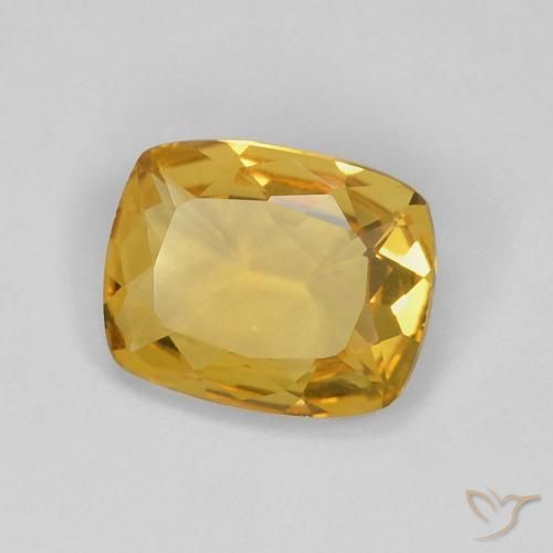 2.18克拉天然黄水晶，软垫，VVS