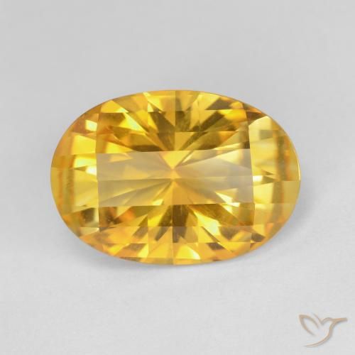 4.69ct 天然 深金橙色 黄水晶, 椭圆形, VVS-VS