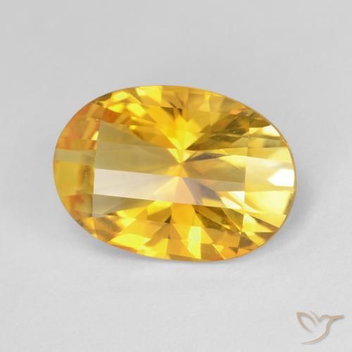 4.69克拉天然黄水晶，椭圆形，VVS-VS