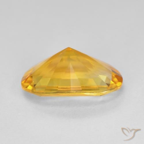 4.69克拉天然黄水晶，椭圆形，VVS-VS
