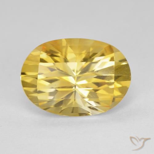 5.27ct 天然 金色 黄水晶, 椭圆形, VVS