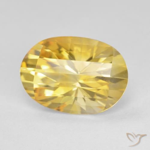 5.27克拉天然黄水晶，椭圆形，VVS