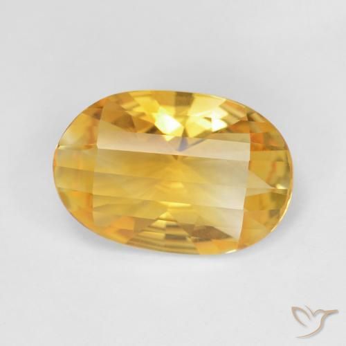 4.20ct 天然 亮金 黄水晶, 椭圆形, VVS