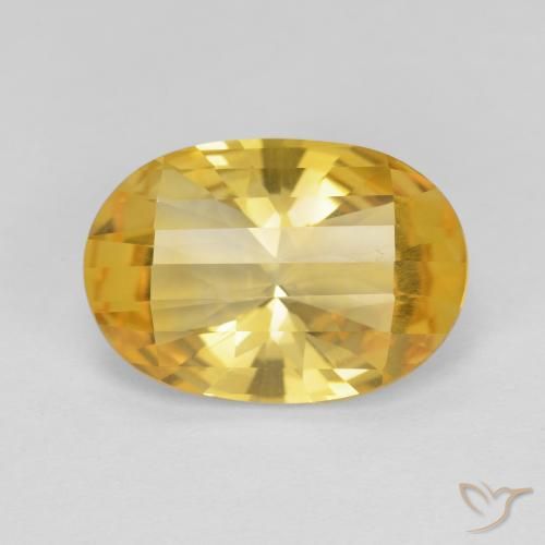 4.79ct 天然 中金 黄水晶, 椭圆形, VVS