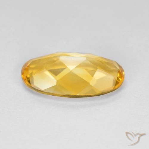 3.52克拉天然黄水晶，椭圆形，VVS