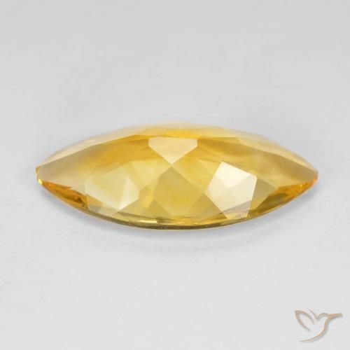 5.67克拉天然黄水晶，榄尖形，VVS