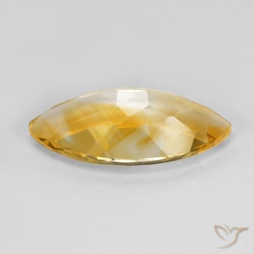 7.42克拉天然黄水晶，榄尖形，VVS