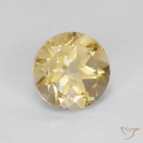 1.39克拉天然黄水晶，圆形的，VVS