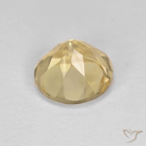 1.35克拉天然黄水晶，圆形的，VVS