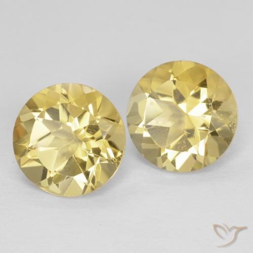 2.37克拉天然黄水晶，圆形的，VVS-VS