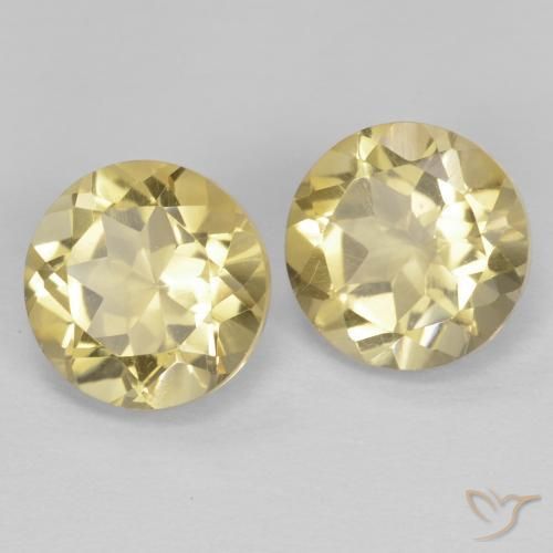 2.55克拉天然黄水晶，圆形的，VVS-VS
