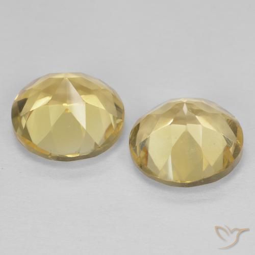 2.55克拉天然黄水晶，圆形的，VVS-VS