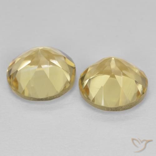 2.53克拉天然黄水晶，圆形的，VVS-VS