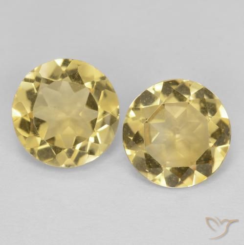 2.12ctw 天然 浅金黄色 黄水晶, 圆形的, VVS