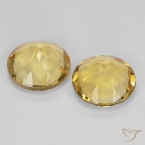 2.12克拉天然黄水晶，圆形的，VVS