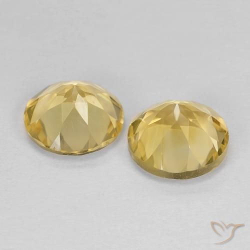 2.31克拉天然黄水晶，圆形的，VVS