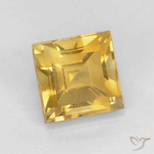 1.40克拉天然黄水晶，正方形，VVS-VS