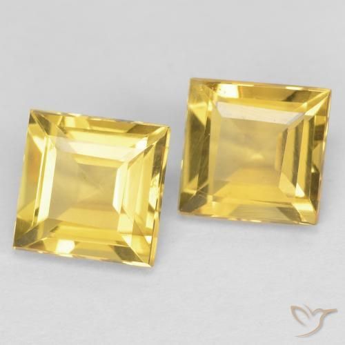 2.03克拉天然黄水晶，正方形，VS