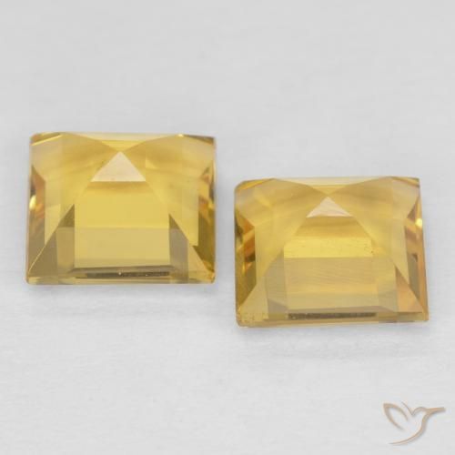 2.03克拉天然黄水晶，正方形，VS