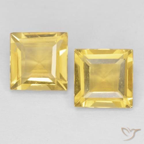 1.77ctw 天然 金黄色 黄水晶, 正方形, VS