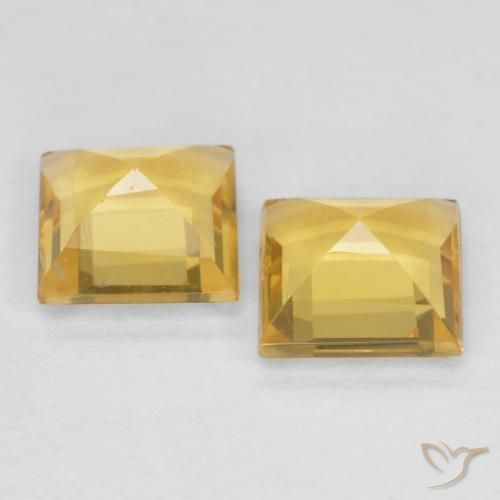 1.77克拉天然黄水晶，正方形，VS