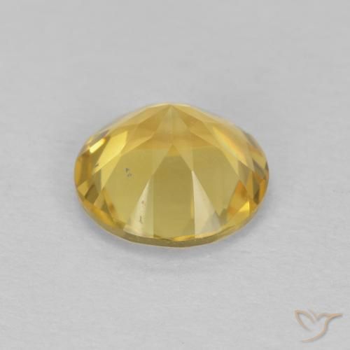 1.13克拉天然黄水晶，圆形的，VVS