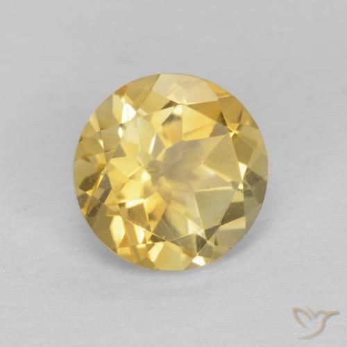 1.30克拉天然黄水晶，圆形的，VVS
