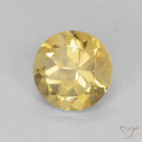 1.36克拉天然黄水晶，圆形的，VVS-VS