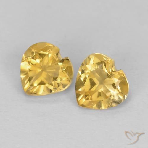 0.91ctw 天然 中金 黄水晶, 心形, VVS