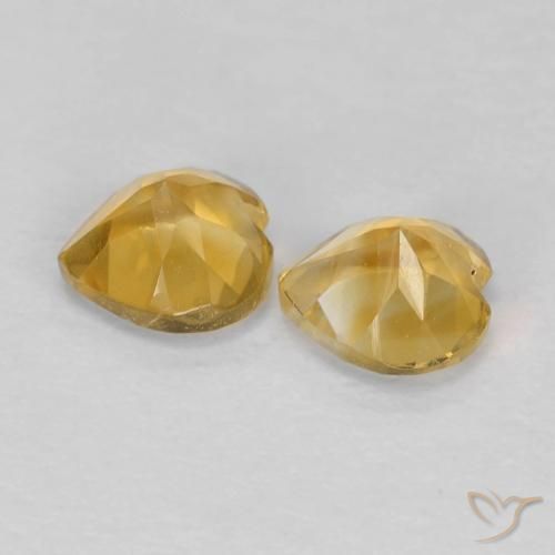 1.00克拉天然黄水晶，心形，VVS-VS