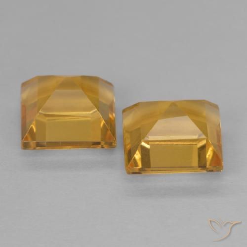 2.15克拉天然黄水晶，正方形，VS