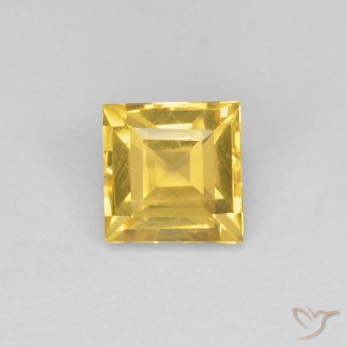 1.06ct 天然 金色 黄水晶, 正方形, VVS-VS