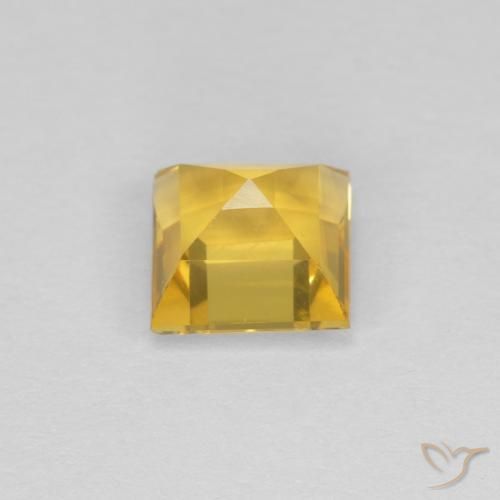 1.06克拉天然黄水晶，正方形，VVS-VS