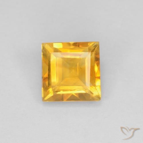 1.11ct 天然 亮金 黄水晶, 正方形, VS