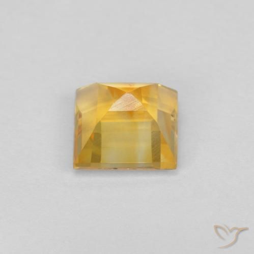 1.11克拉天然黄水晶，正方形，VS