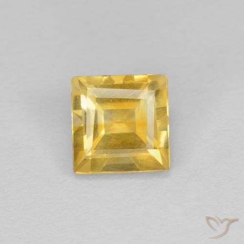 0.97ct 天然 亮金 黄水晶, 正方形, VS
