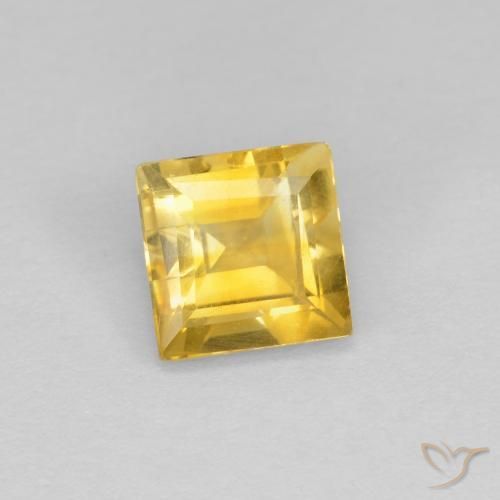 0.97克拉天然黄水晶，正方形，VS