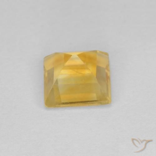 0.97克拉天然黄水晶，正方形，VS