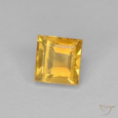 1.21克拉天然黄水晶，正方形，VVS-VS