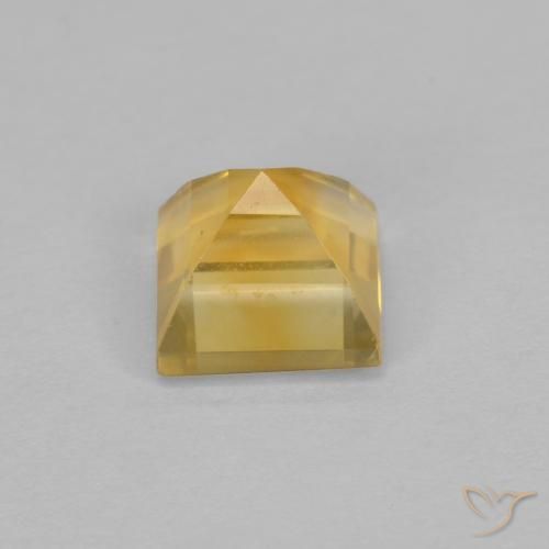 1.28克拉天然黄水晶，正方形，VVS-VS
