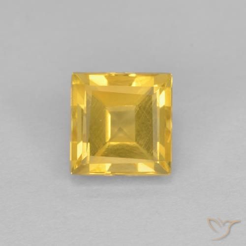1.33ct 天然 中金 黄水晶, 正方形, VS