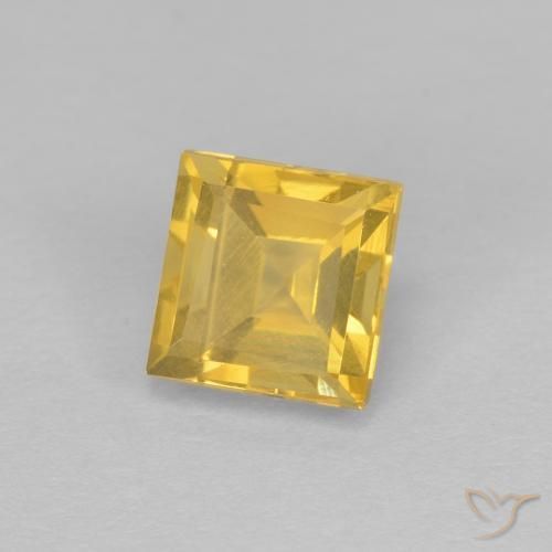 1.33克拉天然黄水晶，正方形，VS